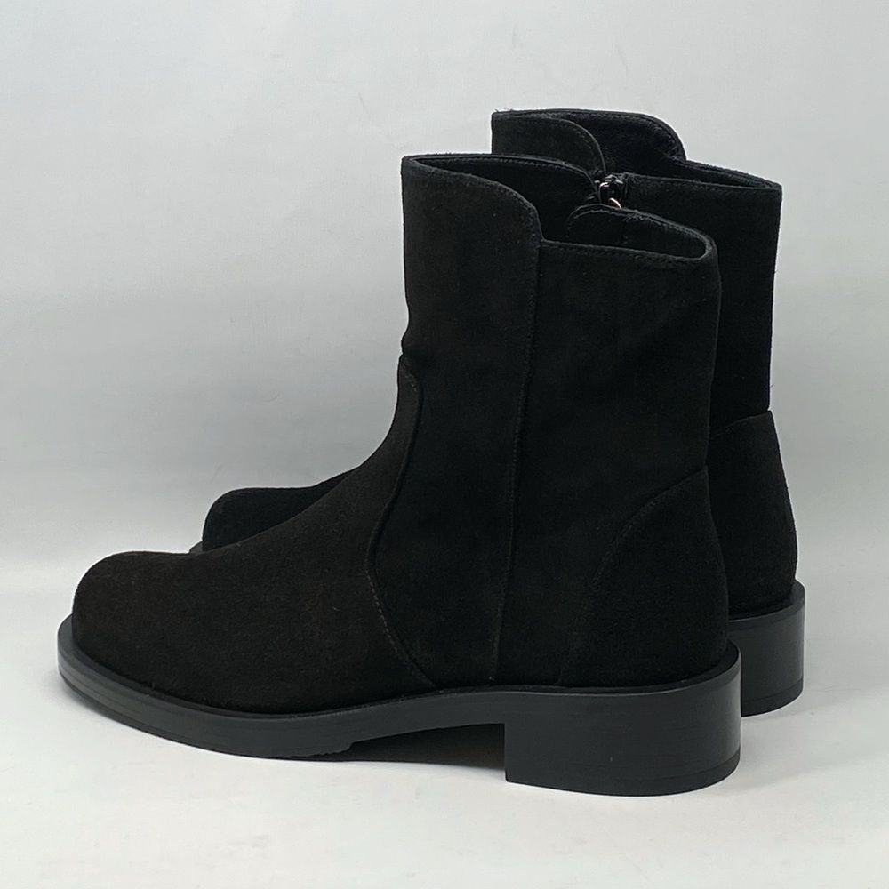 Stuart Weitzman Block Heel Suede Booties Size 7 - image 7